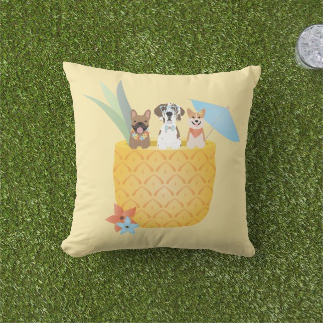 Pina Colada Ananas Hunde Kissen (Golfball-Marker)