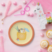 Pina Colada Ananas Hunde Pappteller (Party)