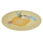 Pina Colada Ananas Hunde Schneidebrett (Ecke)
