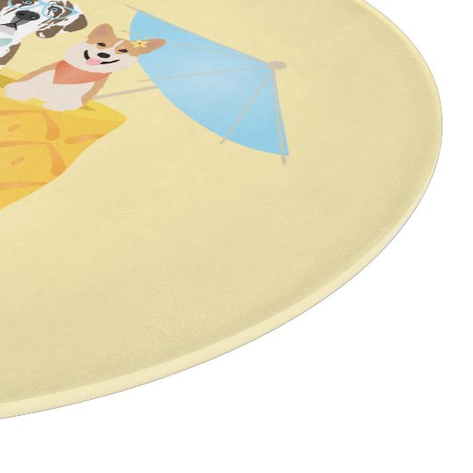 Pina Colada Ananas Hunde Schneidebrett (Ecke)