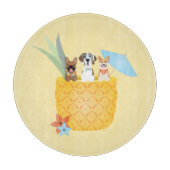 Pina Colada Ananas Hunde Schneidebrett (Vorderseite)