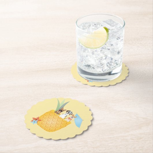 Pina Colada Ananas Hunde Untersetzer (Vor Ort)