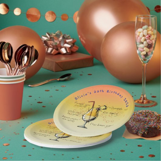 Pina Colada Birthday Party Paper Teller (Multi)