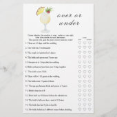 Pina Colada Bridal shower - Over or under game (Vorderseite)