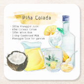 Piña Colada Cappella Santa Maria degli Angeli Unte Rechteckiger Pappuntersetzer (Vorderseite)