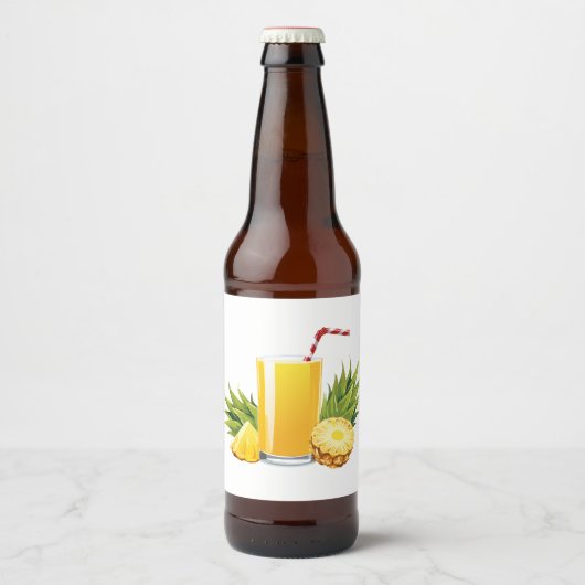 Pina Colada Cocktail Bierflaschenetikett (Vorderseite)