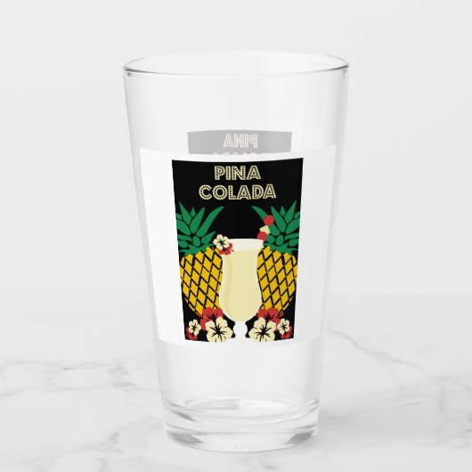 Piña Colada Cocktail Drink Glas (Vorderseite)