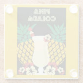 Piña Colada Cocktail Drink Glasuntersetzer (Rückseite)