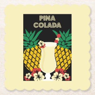Piña Colada Cocktail Drink Paper Untersetzer