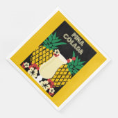 Piña Colada Cocktail Drink Serviette (Ecke)