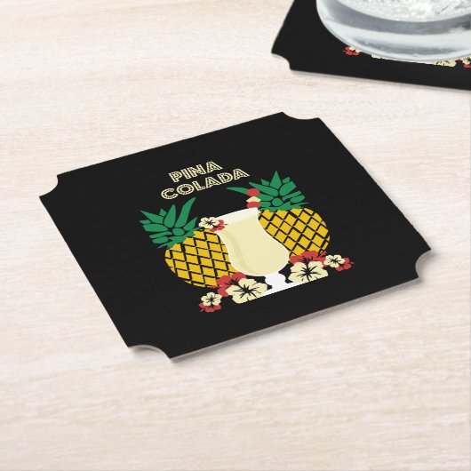 Piña Colada Cocktail Drink Untersetzer (angewinkelt)
