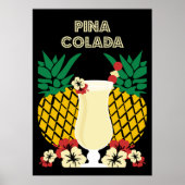 Piña Colada Cocktail Drinks Poster (Vorne)