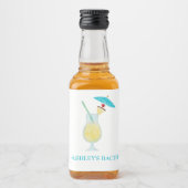 Piña Colada Cocktail Gastgeschenk Hochzeit Bachelo Alkoholflaschenetikett (Vorderseite)
