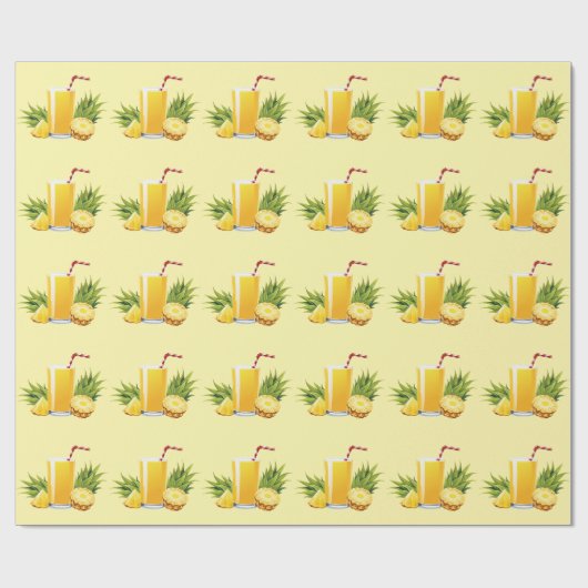 Pina Colada Cocktail Geschenkpapier (Flach)