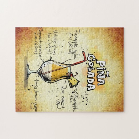 Pina Colada Cocktail Jigsaw Puzzle (Horizontal)