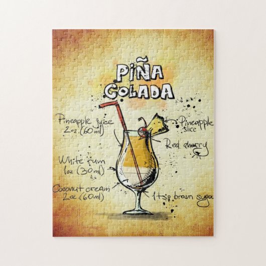 Pina Colada Cocktail Jigsaw Puzzle (Vertikal)