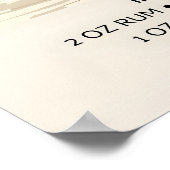 Pina Colada Cocktail Poster (Ecke)