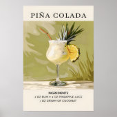 Pina Colada Cocktail Poster (Vorne)
