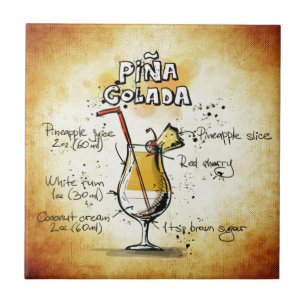 Pina Colada Cocktail-Rezept Fliese