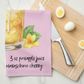 Pina Colada Cocktail Rezept Geschirrtuch (Viertel Falte)