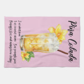 Pina Colada Cocktail Rezept Geschirrtuch (Horizontal)