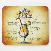 Pina Colada Cocktail Rezept Mousepad (Vorne)