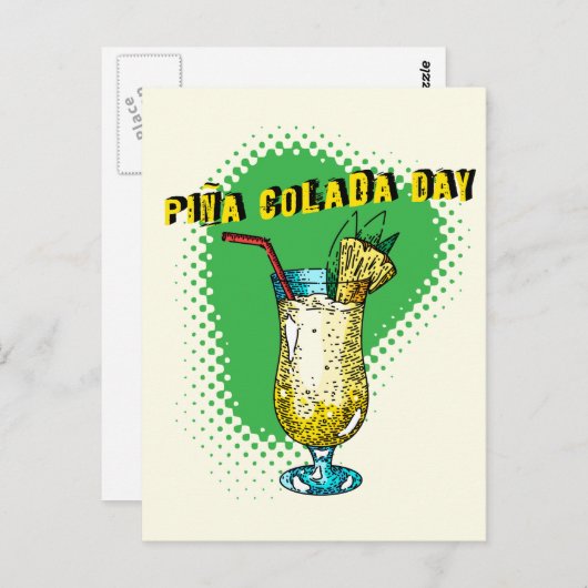 Pina Colada Day Postkarte (Vorne/Hinten)
