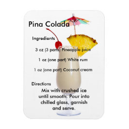 Pina Colada Drink Rezept Magnet