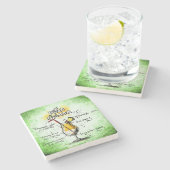 Pina Colada Drink Rezept Steinuntersetzer (Seitenansicht)