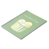 Pina Colada Eiscreme Notizblock (Linke Seite)