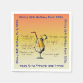 Pina Colada Geburtstagsfeier Serviette (Vorderseite)