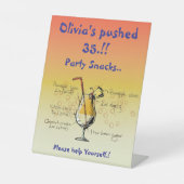 Pina Colada Geburtstagsparty Snacks Sockelschild (Vorderseite)