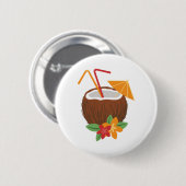 Pina Colada Kokosnuss Button (Vorne & Hinten)