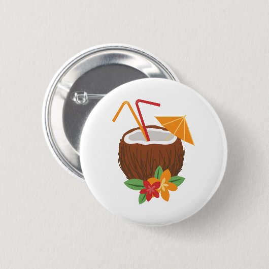 Pina Colada Kokosnuss Button (Vorne & Hinten)