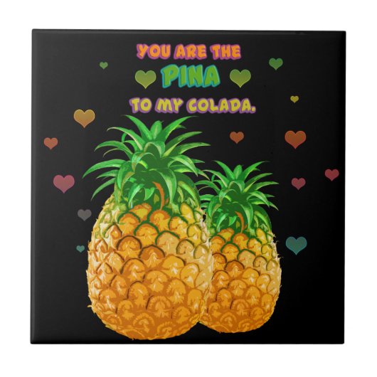 Pina Colada Pineaple Fliese (Vorderseite)