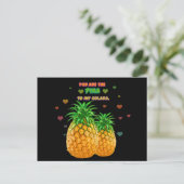 Pina Colada Pineaple Postkarte (Stehend Vorderseite)