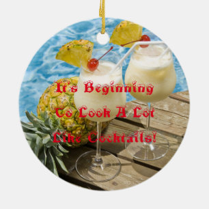 Piña Colada Pineapple Keramik Ornament