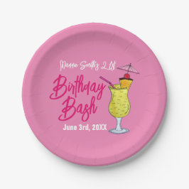 Piña Colada Puerto Rico Ananas Cocktail Party Pappteller