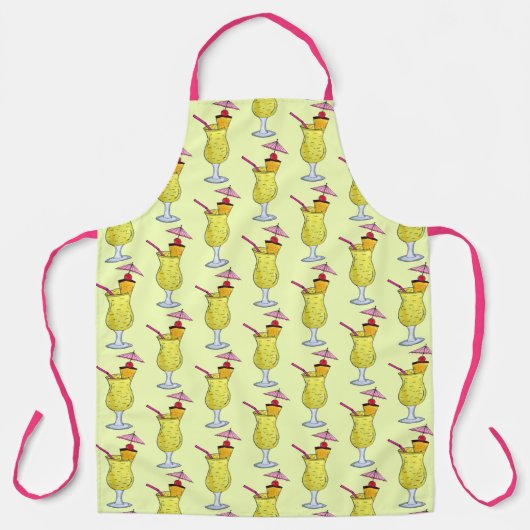 Piña Colada Puerto Rico Tropischer Cocktail Drink Schürze (Vorderseite)