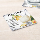Pina Colada Rechteckiger Pappuntersetzer (angewinkelt)