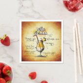 Pina Colada Recipe Bar Gold Paper Serviette (Beispiel)