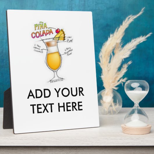 PINA COLADA RECIPE COCKTAIL ART FOTOPLATTE (Seite)