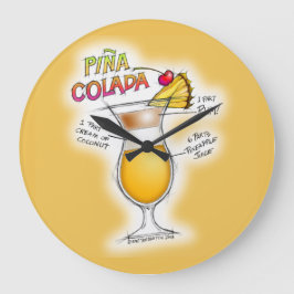 PINA COLADA RECIPE COCKTAIL ART GROßE WANDUHR