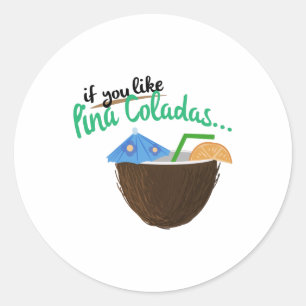 Pina Colada Runder Aufkleber