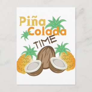 Pina Colada Time Postkarte