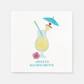 Piña Colada Tropical Wedding Bachelorette Serviette (Vorderseite)