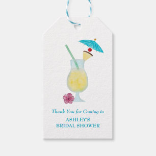 Piña Colada Tropical Wedding Brautparty Geschenkanhänger