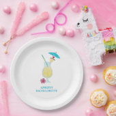 Piña Colada Tropical Wedding Brautparty Pappteller (Party)