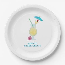 Piña Colada Tropical Wedding Brautparty Pappteller