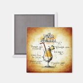 Pina Colada Tropisches Getränk Magnet (Vorderseite/Rückseite)